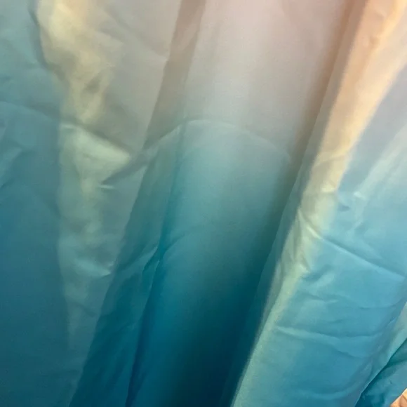 NWOT-Elegant Blue and White Maxi Dress - Picture 8 of 9